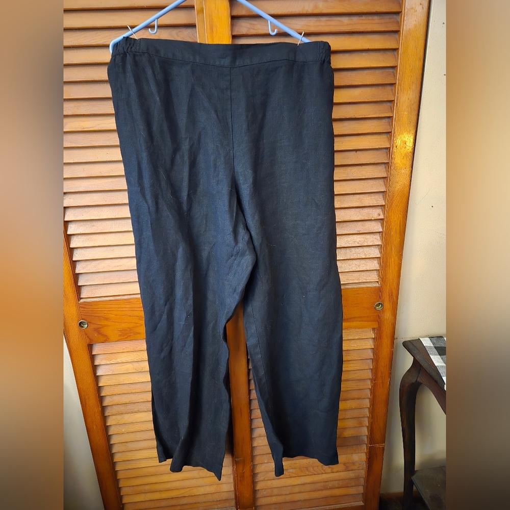 J Jill "Pure Jill" Black Linen Dress Pants Size 4x